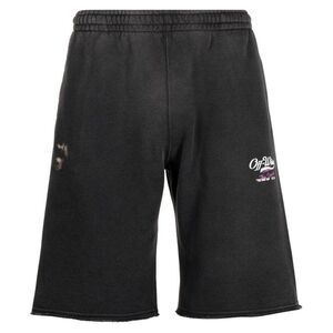 Off-White Unisex Adult Wave Off Sweat Shorts / Black